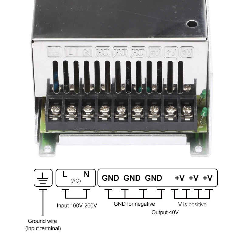 Imagem -04 - Fonte de Alimentação de Comutação 460w 46v 10a Adaptador de Energia 160v260v Máquina de Gravura Interruptor de Alimentação Led Transformador de Energia