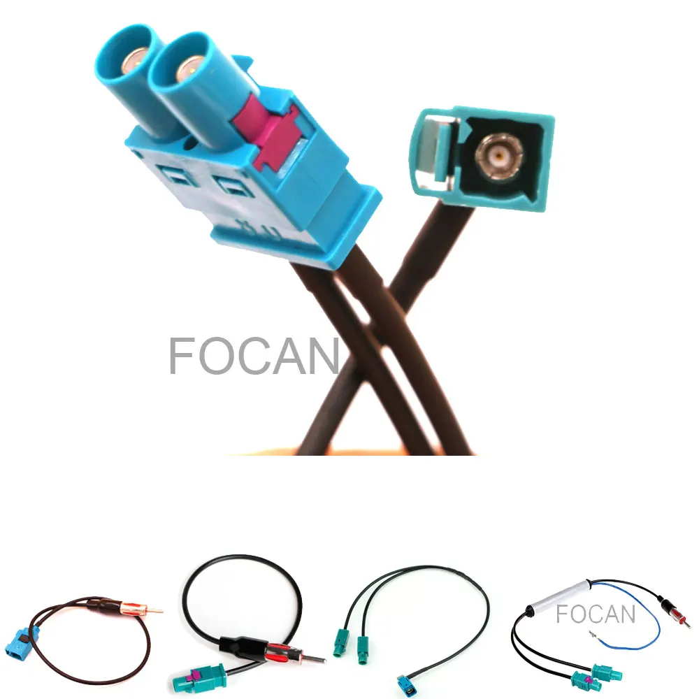 

FOCAN AUTO Fakra to Din ISO AUX Aerial Adaptor Lead Car Radio Antenna for FM Antenna extension cable