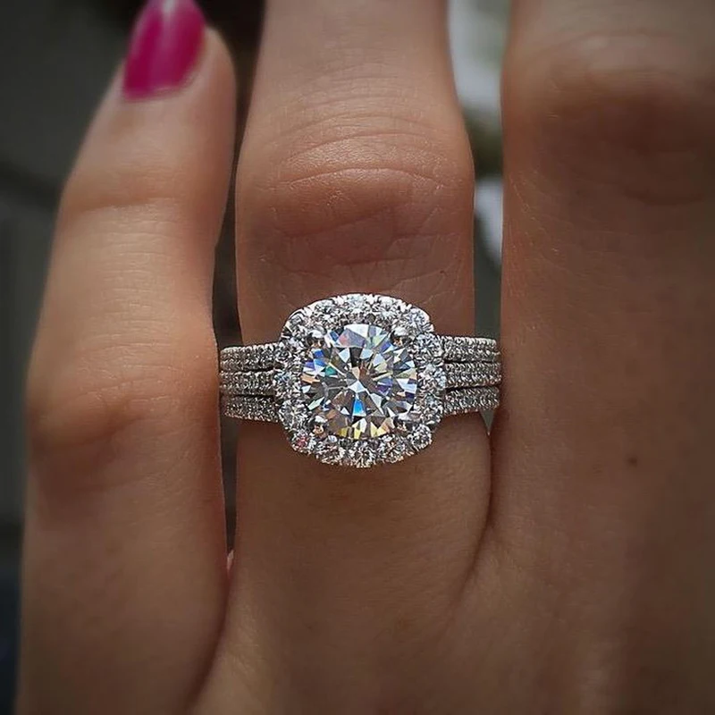 Anillos de moda Huitan para mujer con circonita cúbica brillante, anillos de compromiso de lujo, joyería de fiesta, envío directo