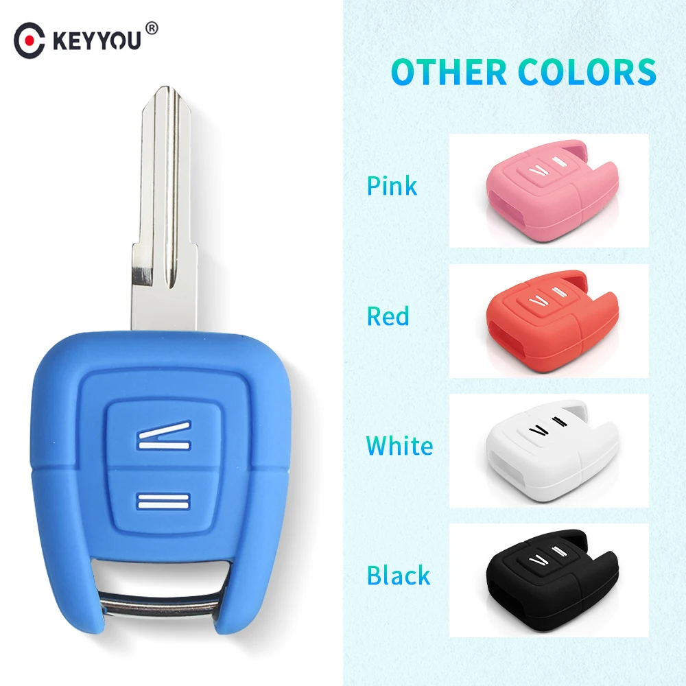 KEYYOU 2 Button Silicone Key Cover Fob Case Keychain For Vauxhall Opel Holden Astra Zafira Vectra Tigra Omega Signum Car Styling