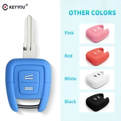 KEYYOU 2 Button Silicone Key Cover Fob Case Keychain For Vauxhall Opel Holden Astra Zafira Vectra Tigra Omega Signum Car Styling