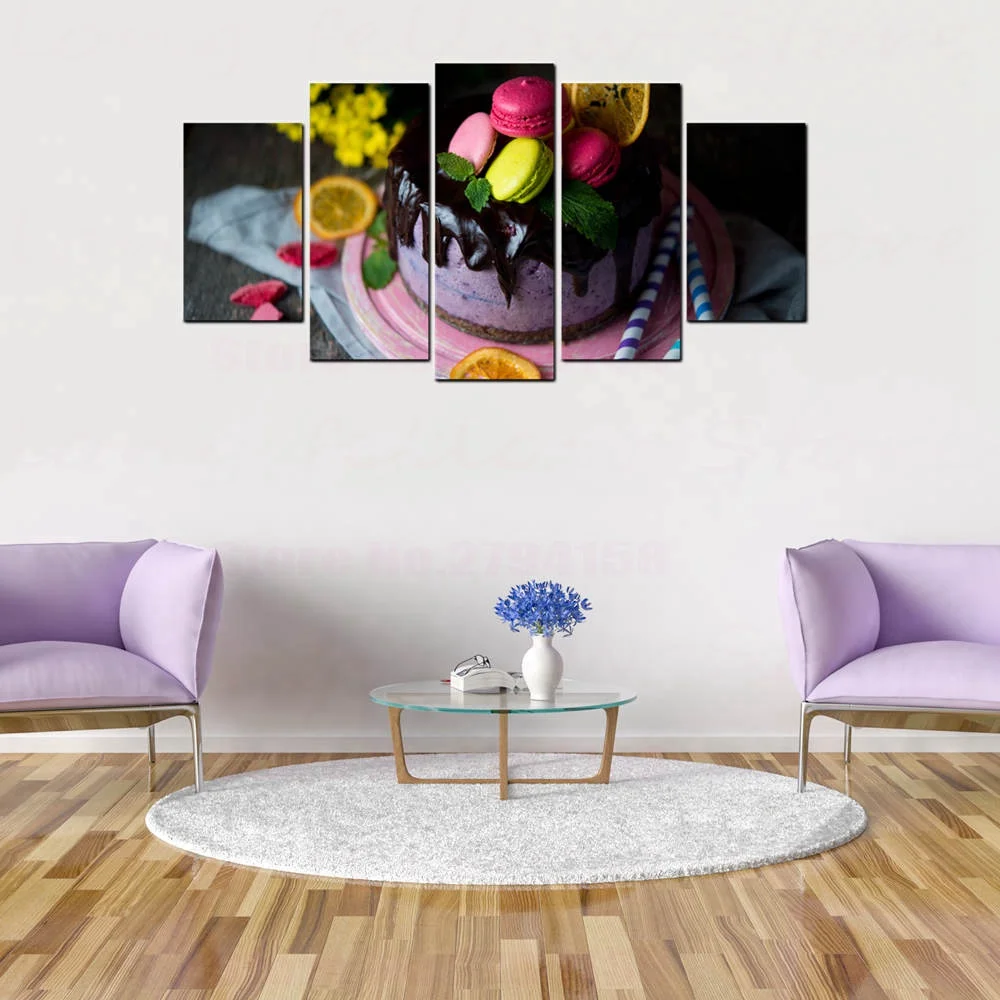 

Artwork Restaurant Decor Poster Print Bread Yogurt Still Life Cake Canvas Painting for Living Room Wall Art Kitchen Dropshipping