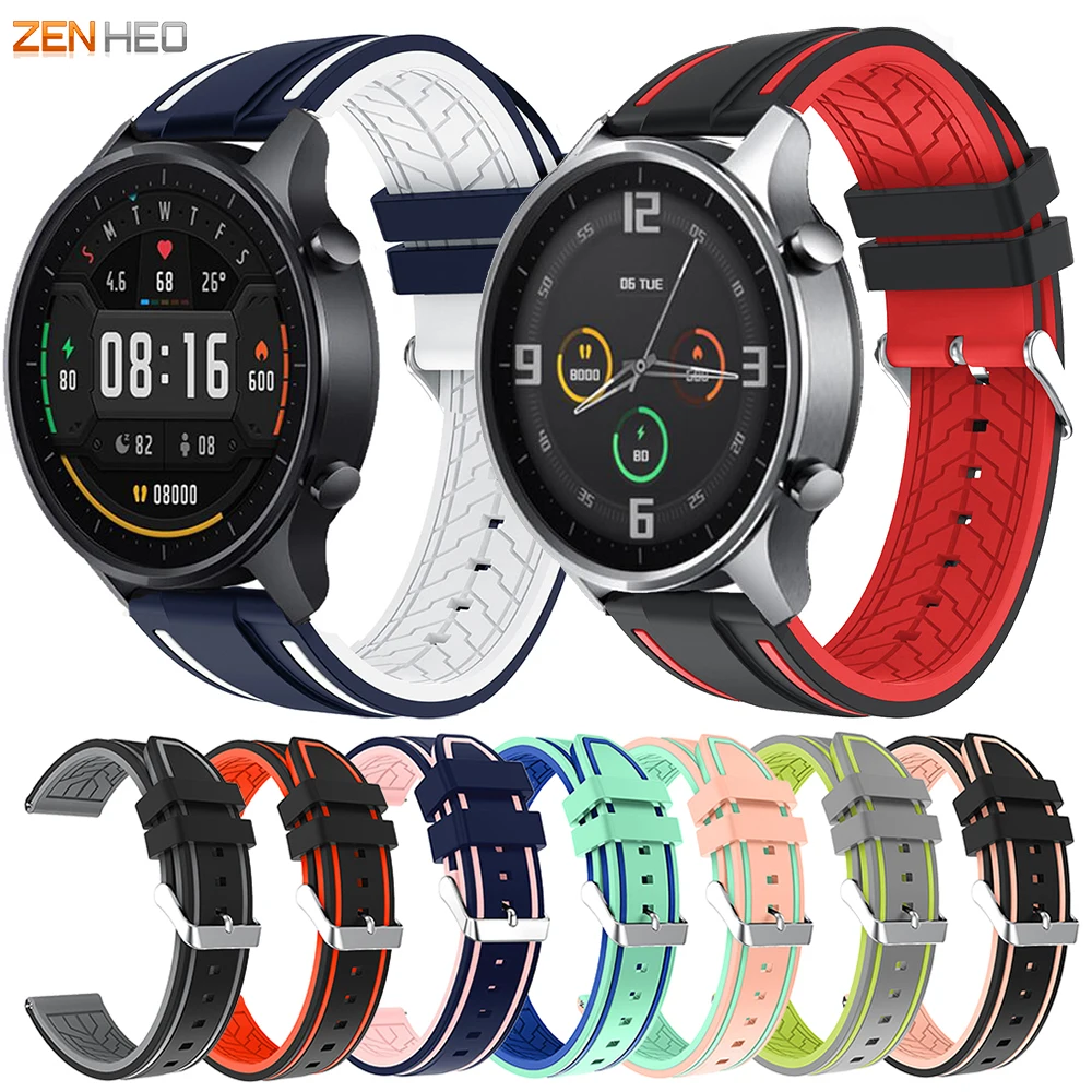 For Xiaomi Watch Color Silicone Watchband Strap Replacement 22mm Watch Band for Xiaomi MI Smart Watch Color