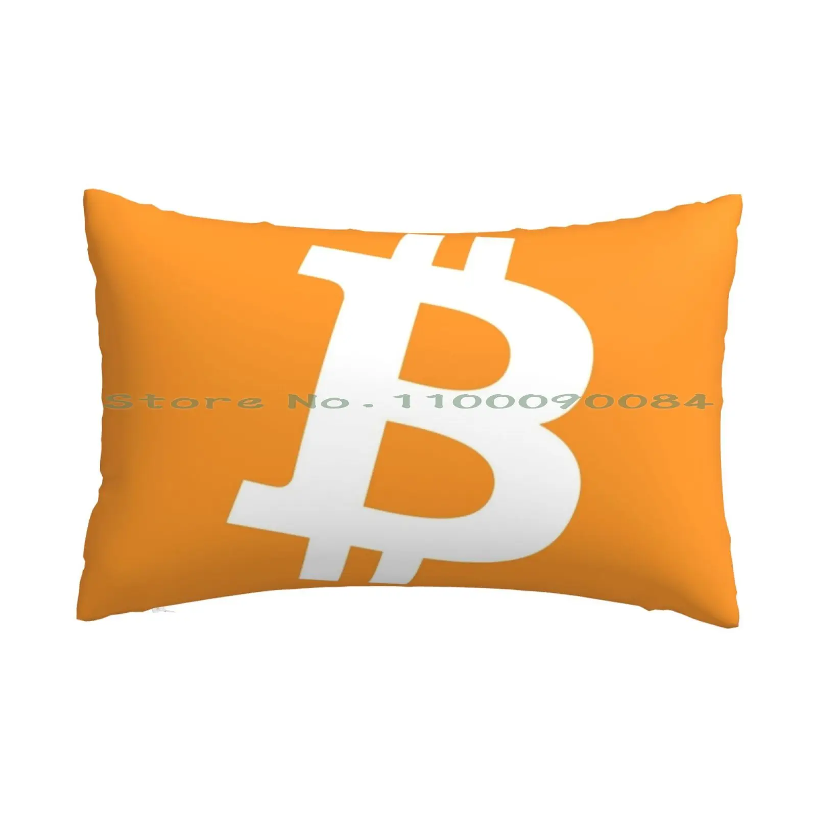 Bitcoin Big Logo Pillow Case 20x30 50*75 Sofa Bedroom Workout Inspiration Statement Soot Balls Inspirational Quotes Soot