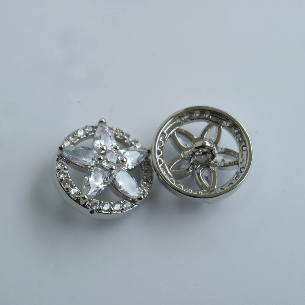 5pc Luxury Crystal Buttons Rhinestone Cubic Zirconia Button for Clothes Decorative CZ Sewing Cashmere Knit Cardigan