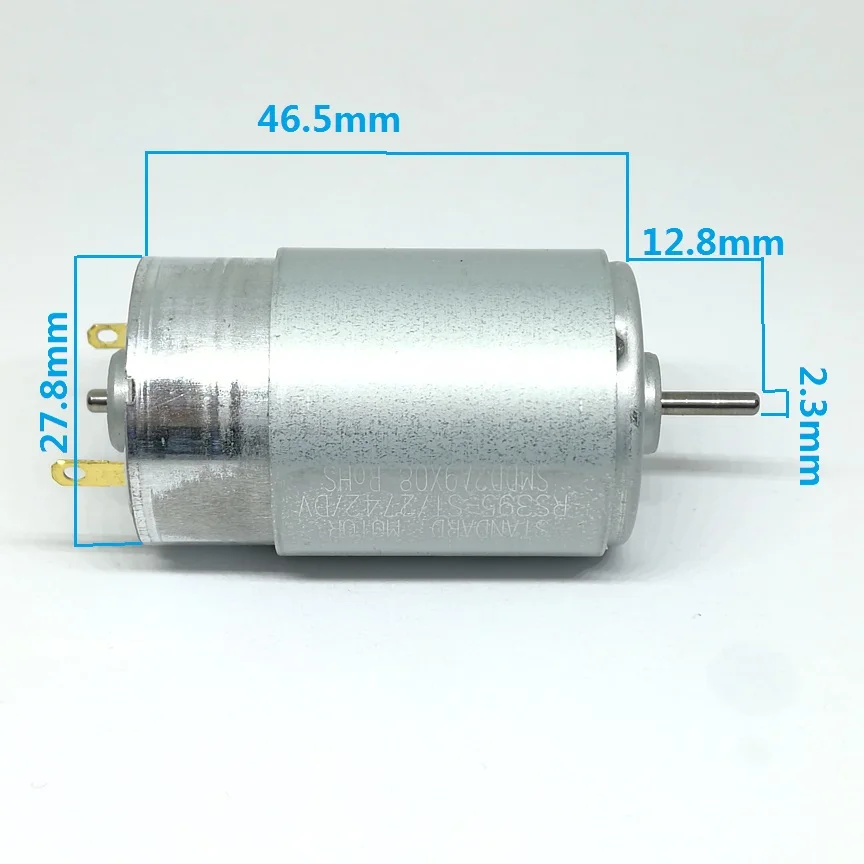 1PCS RS395-ST Micro DC Motor 395 3.7-18VDC 13650RPM High Speed For Sweeping Robot Toy Model