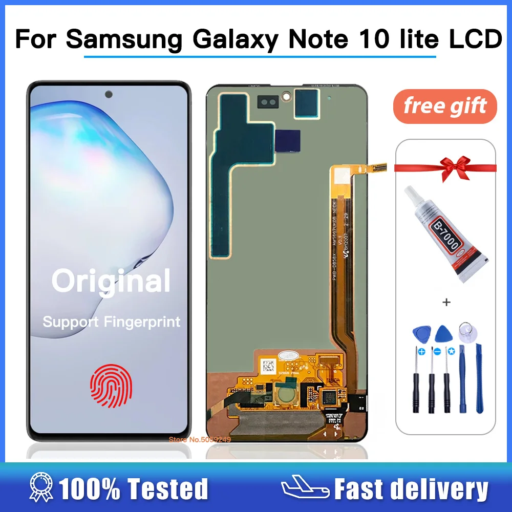 Original for Samsung Galaxy Note 10 Lite Lcd Display Touch Screen Digitizer For Samsung Note10 Lite N770 N770F/DS N770F/DSM