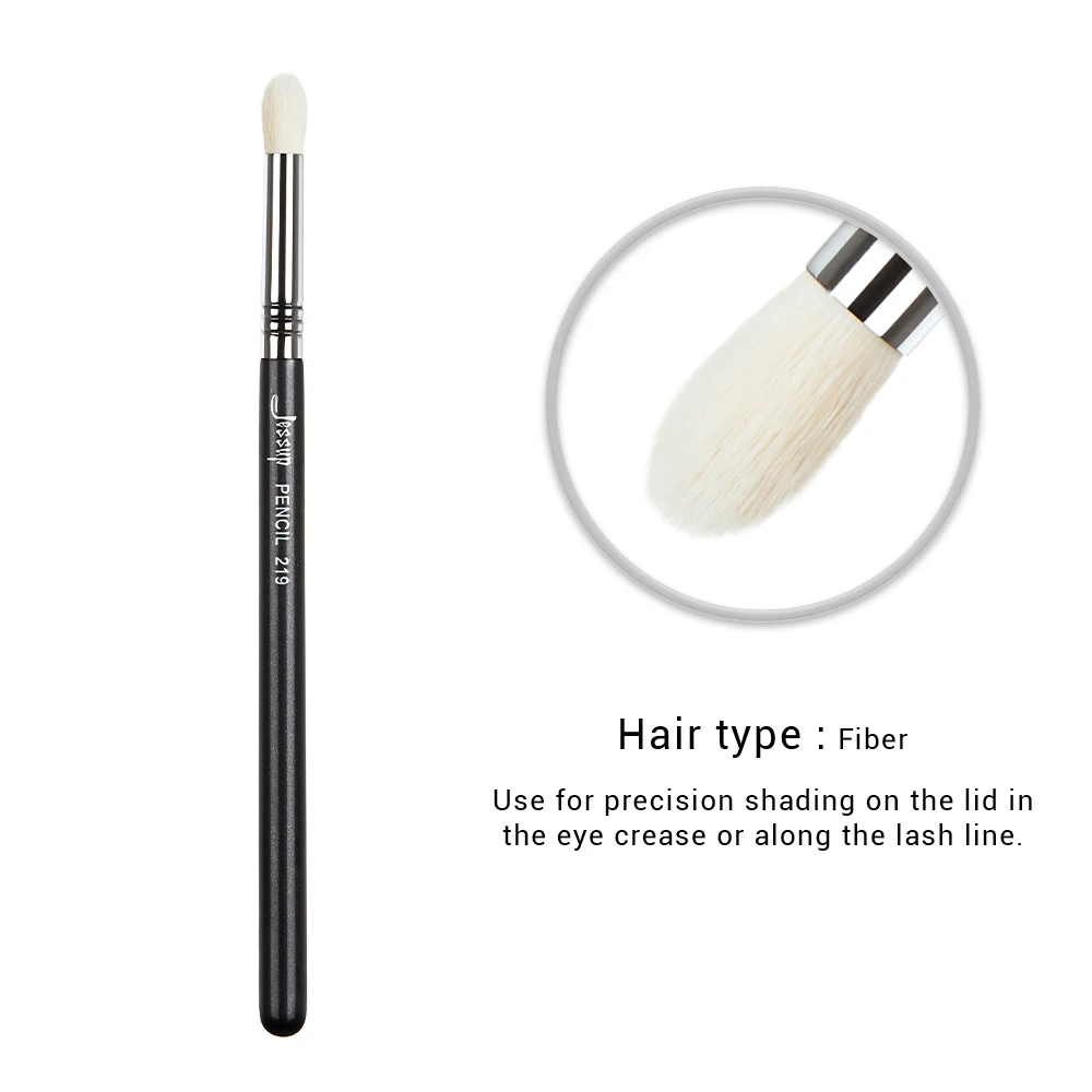 Jessup 1pc Professional Make-up Pinsel Fibre Haar Concealer Eyeliner Blending EyeShader Lip Schwarz-Silber Schönheit Kosmetische Werkzeug