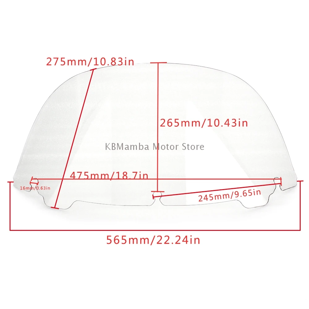 Motor Accessory Clear 10.5\'\' Windshield Fairing Windscreen Cover For Harley Electra Street Glide Ultra Classic Trike 2014-20 New