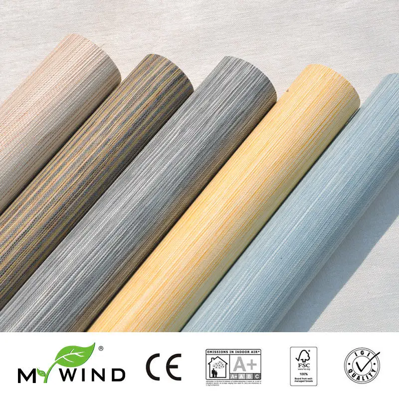 

MYWIND New Design Safari Abaca Grasscloth Wallpapers Luxury Natural Material Innocuity Paper Weave Wallpaper In Roll Decor