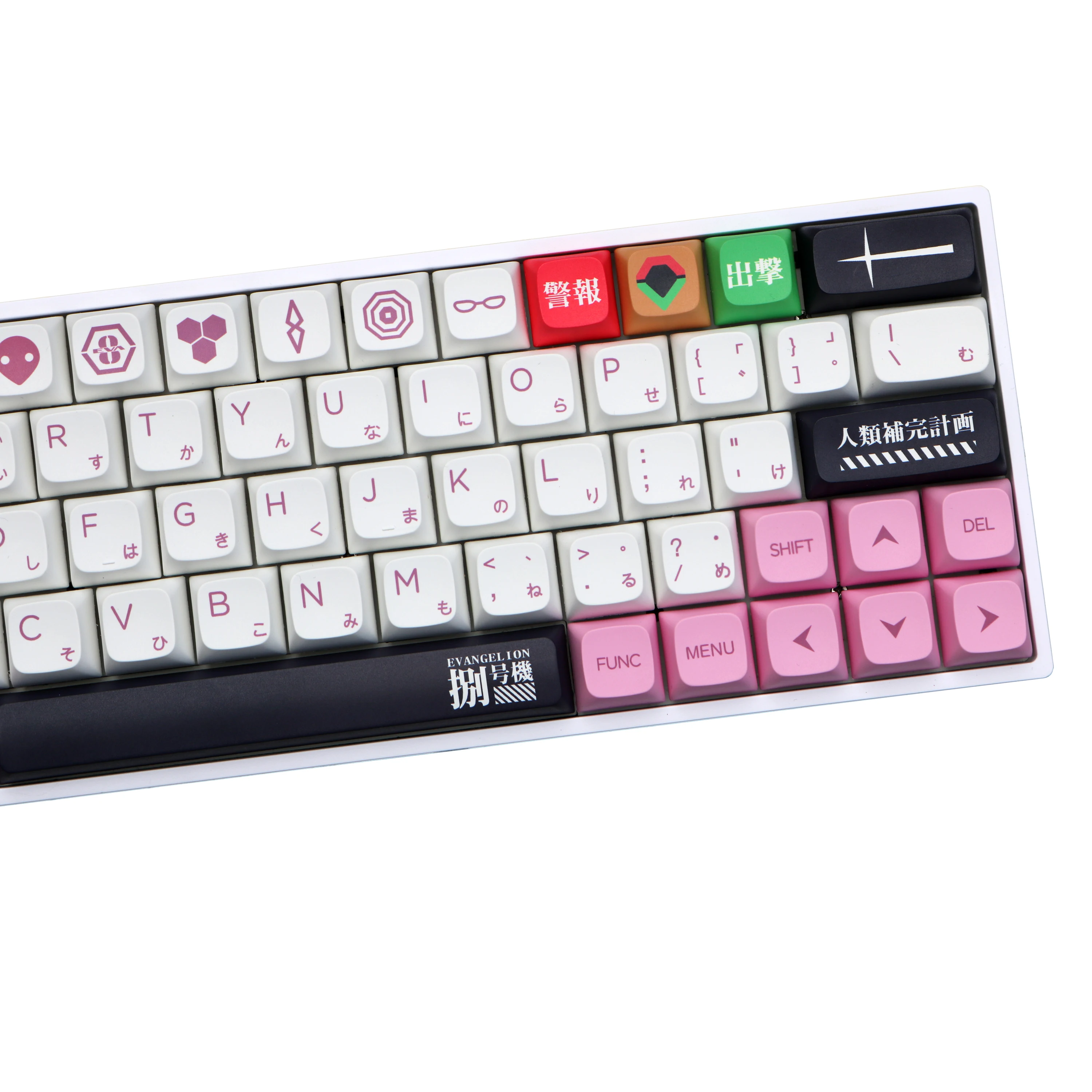 1 Set Pink White Red-white Theme Keycap PBT Dye Subbed Key Cap For MX Switch Mechanical Keyboard XDA Profile Keycaps