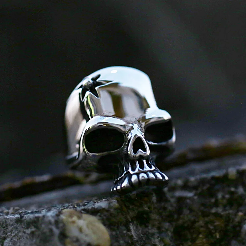 Beier Punk ring  316L Stainless Steel Polished Satan Skull difference color Personality Fashion Jewelry BR8-011