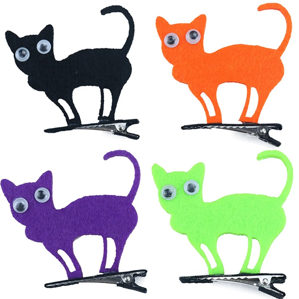 

20pcs/lot Halloween Ghost Cat hair clips for children festival gift alligator clip for Halloween wholesale