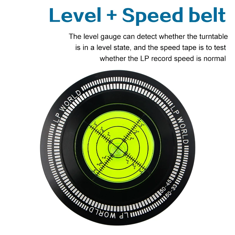 Disco de Audio fonógrafo de aleación de aluminio, estabilizador de discos de vinilo LP, 50Hz, amortiguador