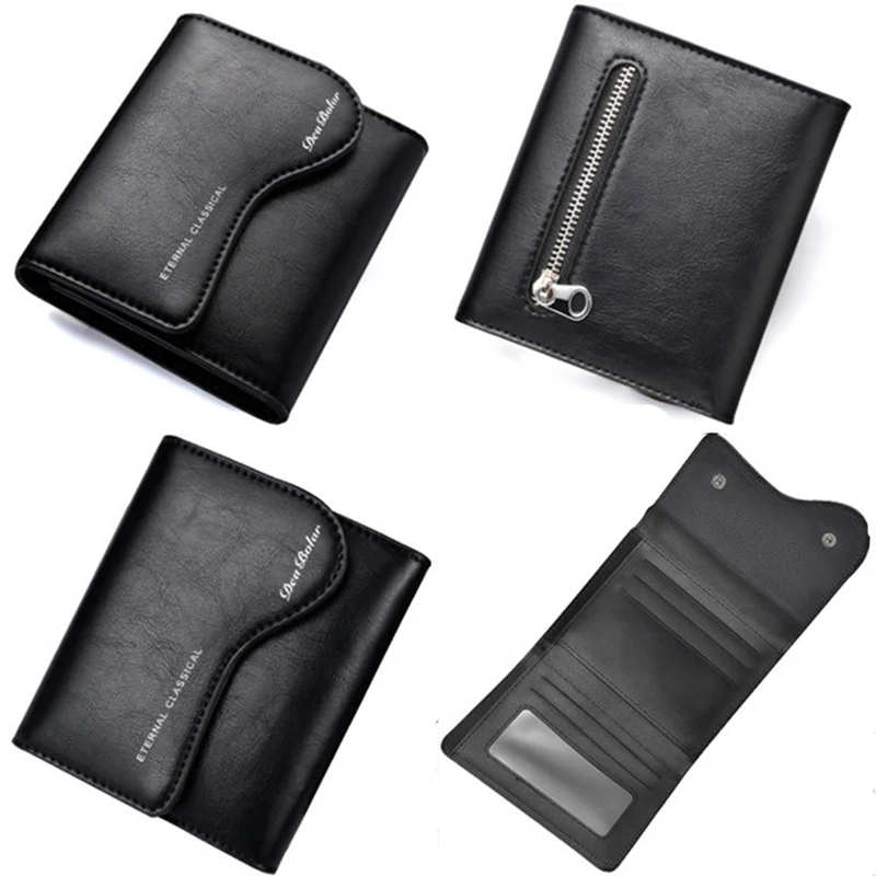 2024 New Wallet Short Wallet Hot Sale Retro Multi-card Short Wallet Multifunctional PU Waterproof Wallet Coin Clip Wallet