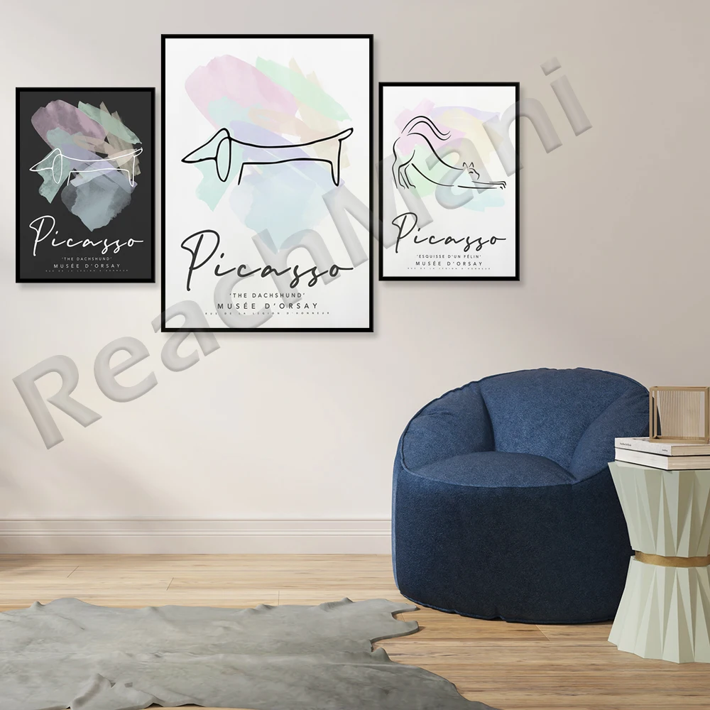 Pablo Picasso Print,Exhibition Poster, Minimalist Line Art Print, Modern Art Print,Picasso Poster,Digital Print,Wall Art Print