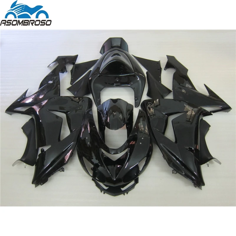 

Upgraging your Motorcycle Bodyworks for Kawasaki Ninja ZX10R fairing kit 2006-2007glossy black fairing set zx10r 06 07 GH08
