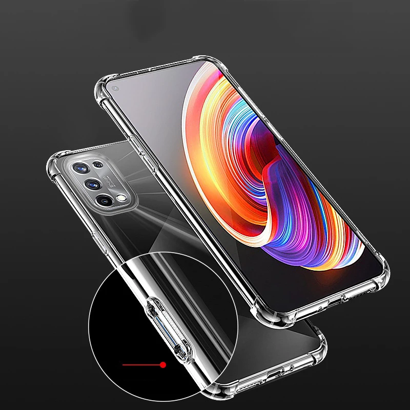 Transparent Case For OPPO RENO 5 4 Pro Plus 5Z 5G A15 A93 A55 A74 A54 Shockproof Cover Realme V13 V15 8 C21 C20 C11 6 Pro X50 GT