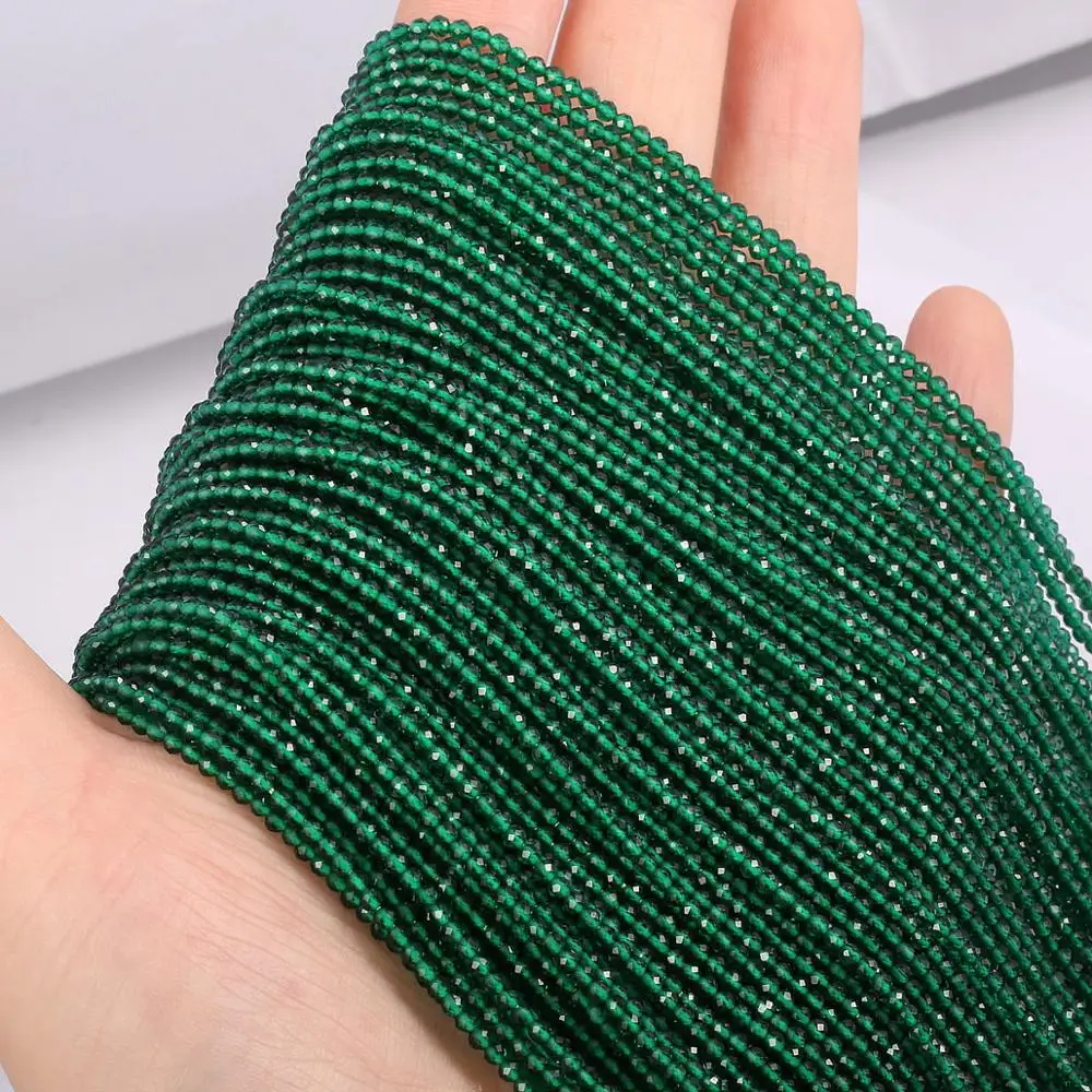 

Artificial stone Beaded Faceted Small Bead Emeralds Loose isolation beads for Jewelry Making DIY Bracelet Necklace Accessories