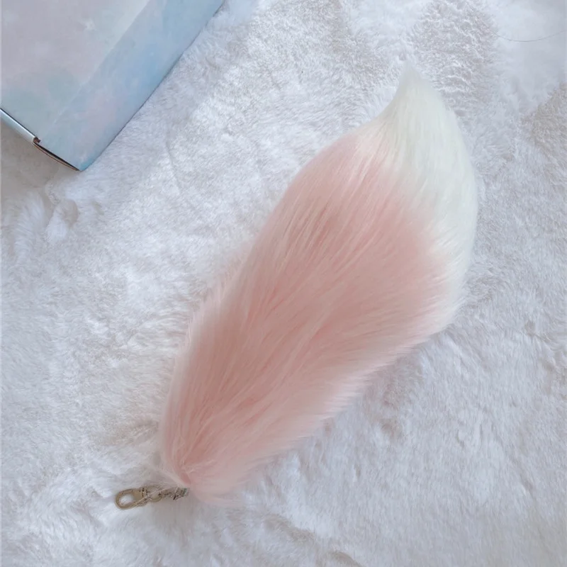 Handmade น่ารัก Fluffy Plush Wolf Fox Tail พวงกุญแจผู้หญิงกระเป๋า Keyrings รถคีย์แหวนของขวัญ Charming Decorat