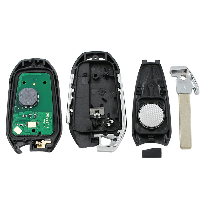 Keyless-Go 3 Buttons Smart Remote Key Fob 433MHz 4A Chip for Peugeot 208 308 508 3008 5008 with Emergency Key HU83