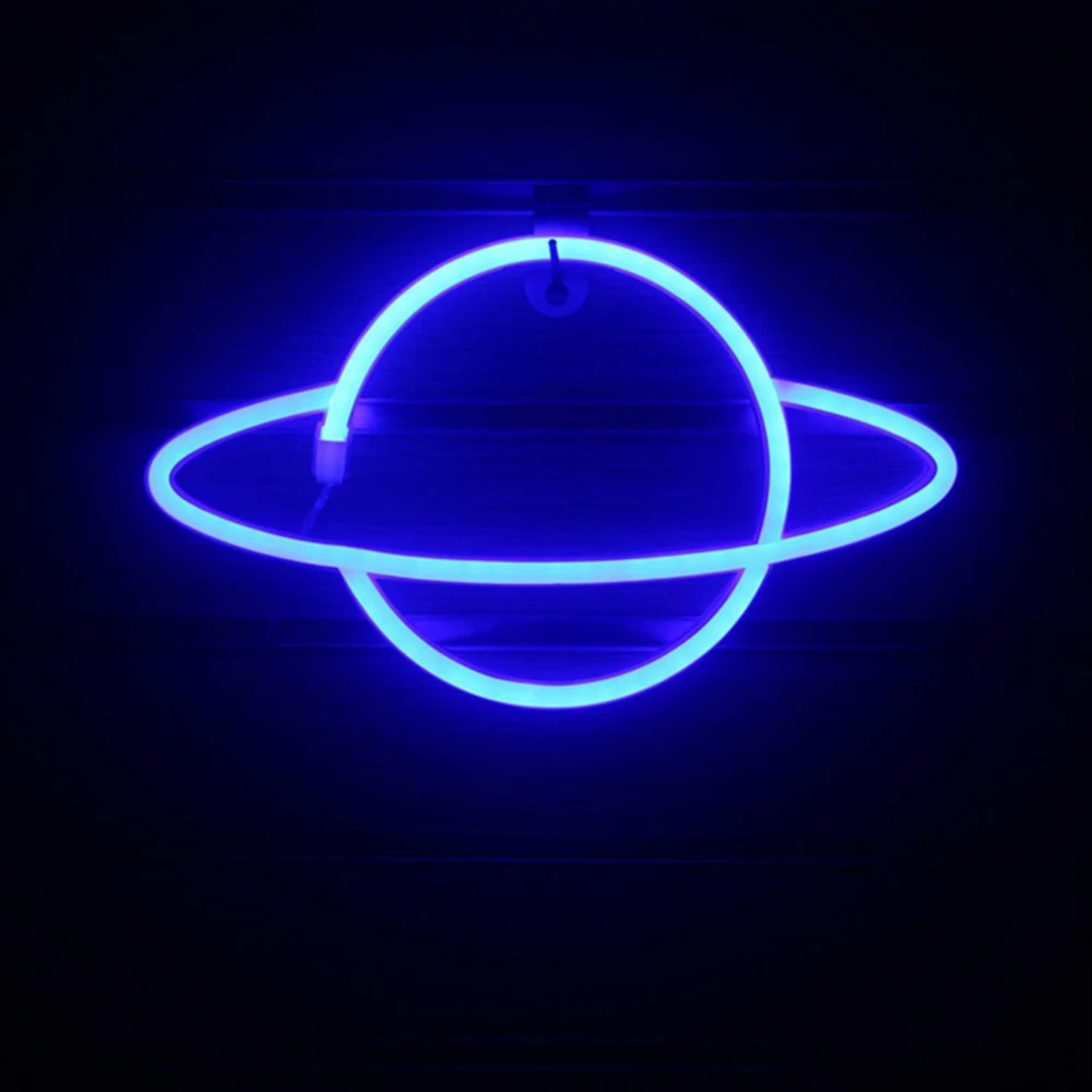 

USB LED Neon Sign Lamp Universe Panel Wall Hanging Wall Light Battery Powered Wedding Party Room Bar Lighting Home Decoration