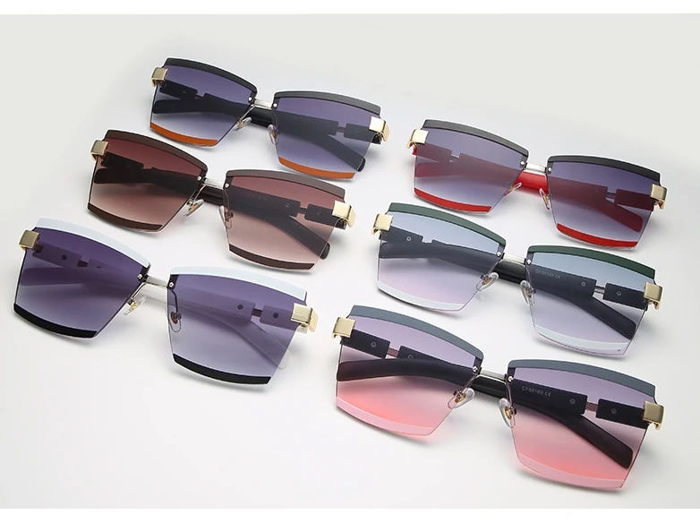 47391 randlose Platz Luxus Sonnenbrille Marke Designer Männer Frauen Fashion Shades Uv400 Vintage Gläser – Detail 25