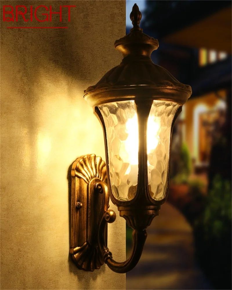 

BRIGHT Classical Outdoor Wall Light LED Waterproof IP65 Retro Sconces Lamp Decorative for Home Porch