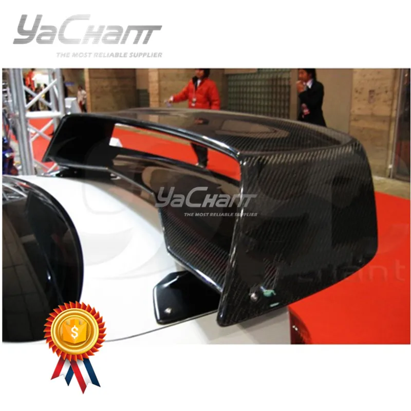 Car-Styling Carbon Fiber Rear Trunk Spoiler Fit For 08-12 Lancer Evolution EVO X EVO 10 VOL VTX Type 9 Style Rear Spoiler Wing