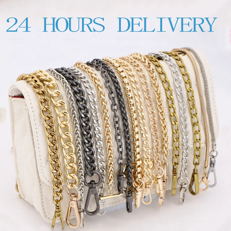 Metal Chain strap for bags DIY Handles Crossbody Accessories for Handbag Luxury Brand Detachable Replacement Purse Chain strap