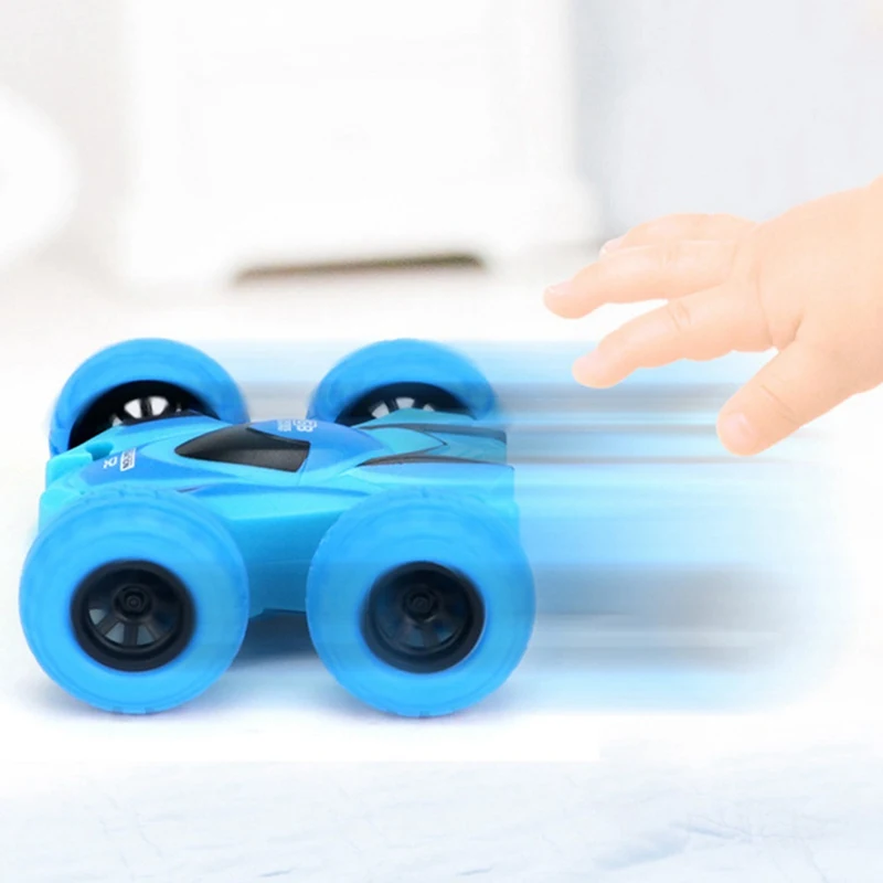 เด็กแรงเสียดทาน Powered Fall-หมุน360องศา Inertial Double-Sided Stunt รถ Off-Road Toy Toy รุ่น