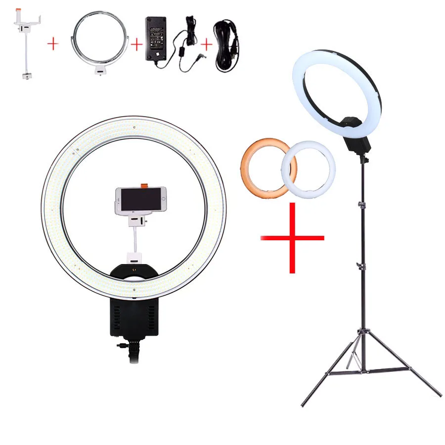 

NanGuang CN-R640 19"Photo/Video/Studio/phone 640 LED 5600K Camera Macro Ring Light Lamp for Makeup Photography With tripod Stand