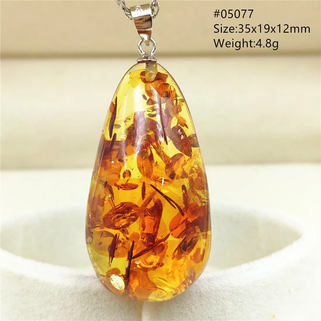 Natural Yellow Red Piebald Amber Pendant Jewelry Amber Water Drop Rare Amber Stone Fashion Stone Women Men AAAAAA