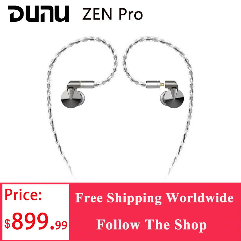 

DUNU ZEN Pro Earphone 2nd Generation Dynamic Driver with W-Shaped Magnesium-aluminium Alloy Dome In-Ear Earbuds