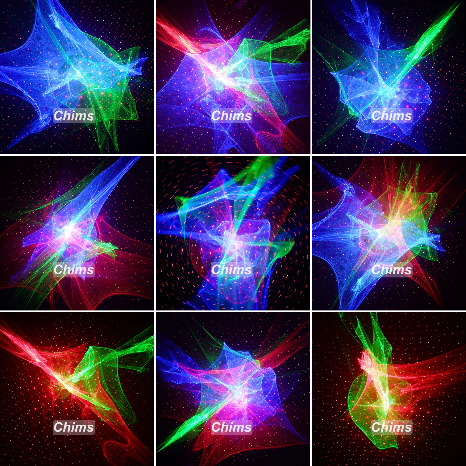 Chims Galaxy Aurora Starry Projector, Rotation Nebula Ticks, Décoration, Éclairage, Mini, Portable, Lumière Laser, Chambre, ix