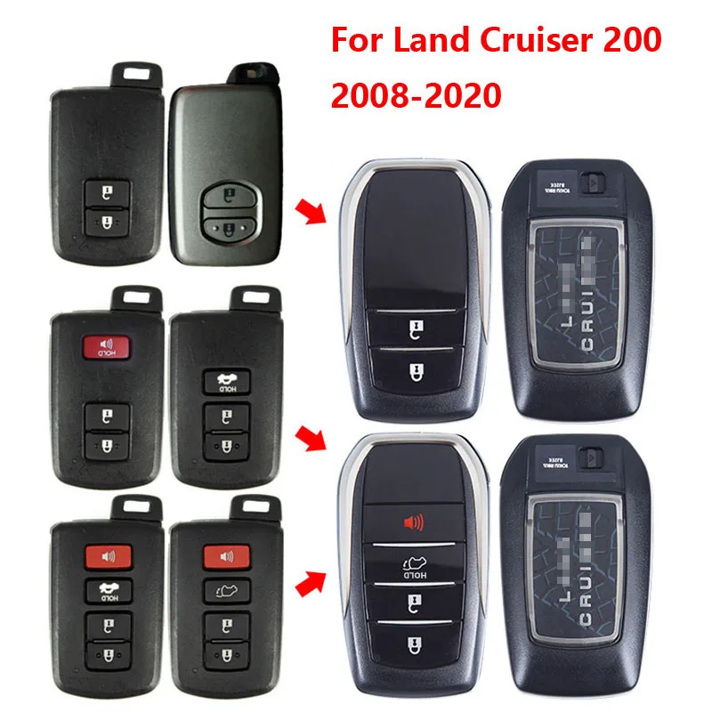 OEM-funda para llave de coche, soporte para llave, actualización para Toyota Land Cruiser 200, FJ200, 2008, 2010, 2011, 2012, 2013, 2015, 2016,