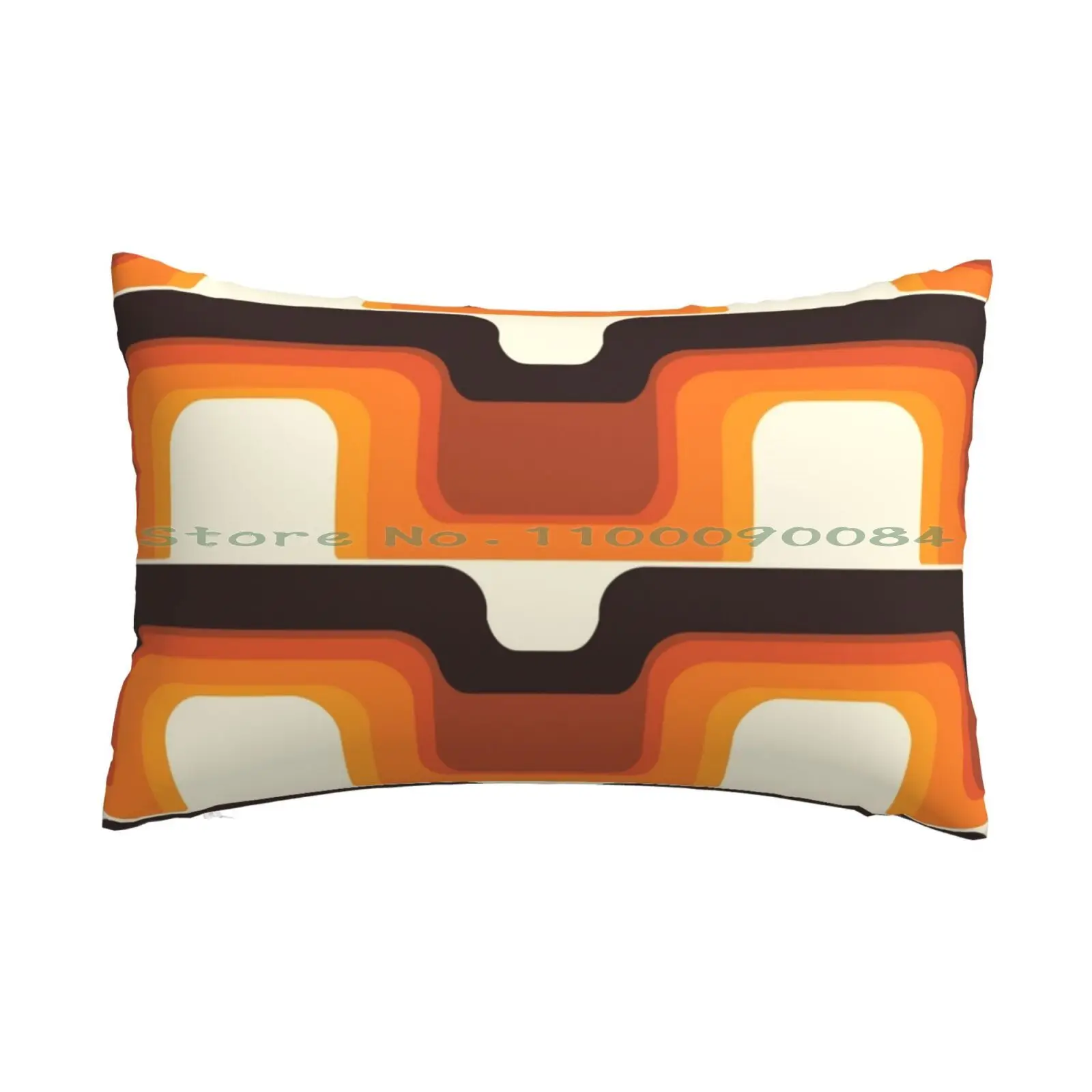 Mid-Century Modern Meets 1970s Orange Pillow Case 20x30 50*75 Sofa Bedroom Mid Century Modern Retro Hippie 1970s 1960s Long