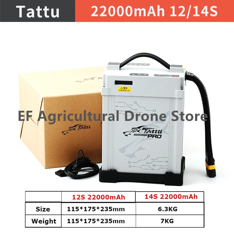 

NEW 2021 TATTU 22000mah PRO 25C 50.4V 12S 14S Intelligent Battery Lipo Battery with AS150U Plug for Drone