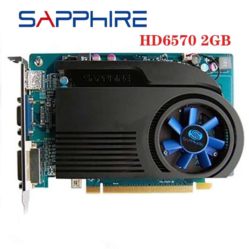 SAPPHIRE Video Cards HD 6570 2GB GDDR3 For AMD Graphics Card GPU Radeon HD6570 Office Computer For AMD Card HDMI Used Original