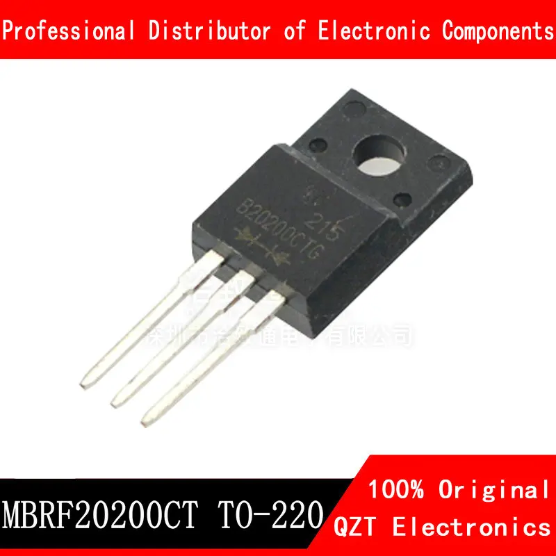 10 Stks/partij MBRF20200CTG MBRF20200CT MBRF20200 20200CTG B20200G 20A/200V TO-220F Schottky Diode Nieuwe Originele Op Voorraad