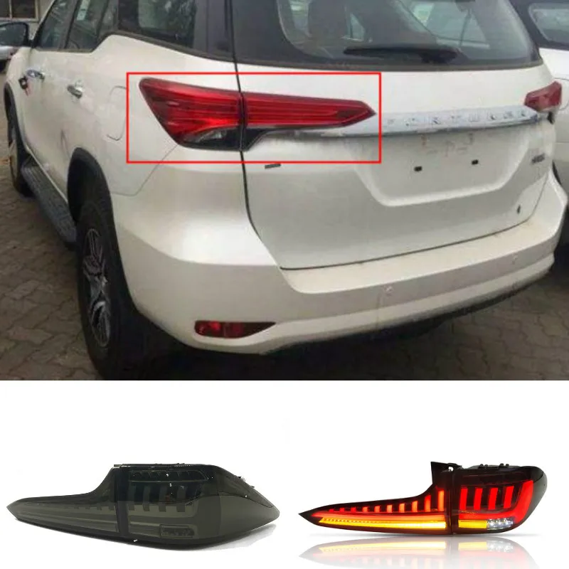 

Car Styling for Toyota Fortuner Tail Lights 2016 2017 2018 2019 dynamic Signal Tail Lamp LED TailLight DRL Accessories