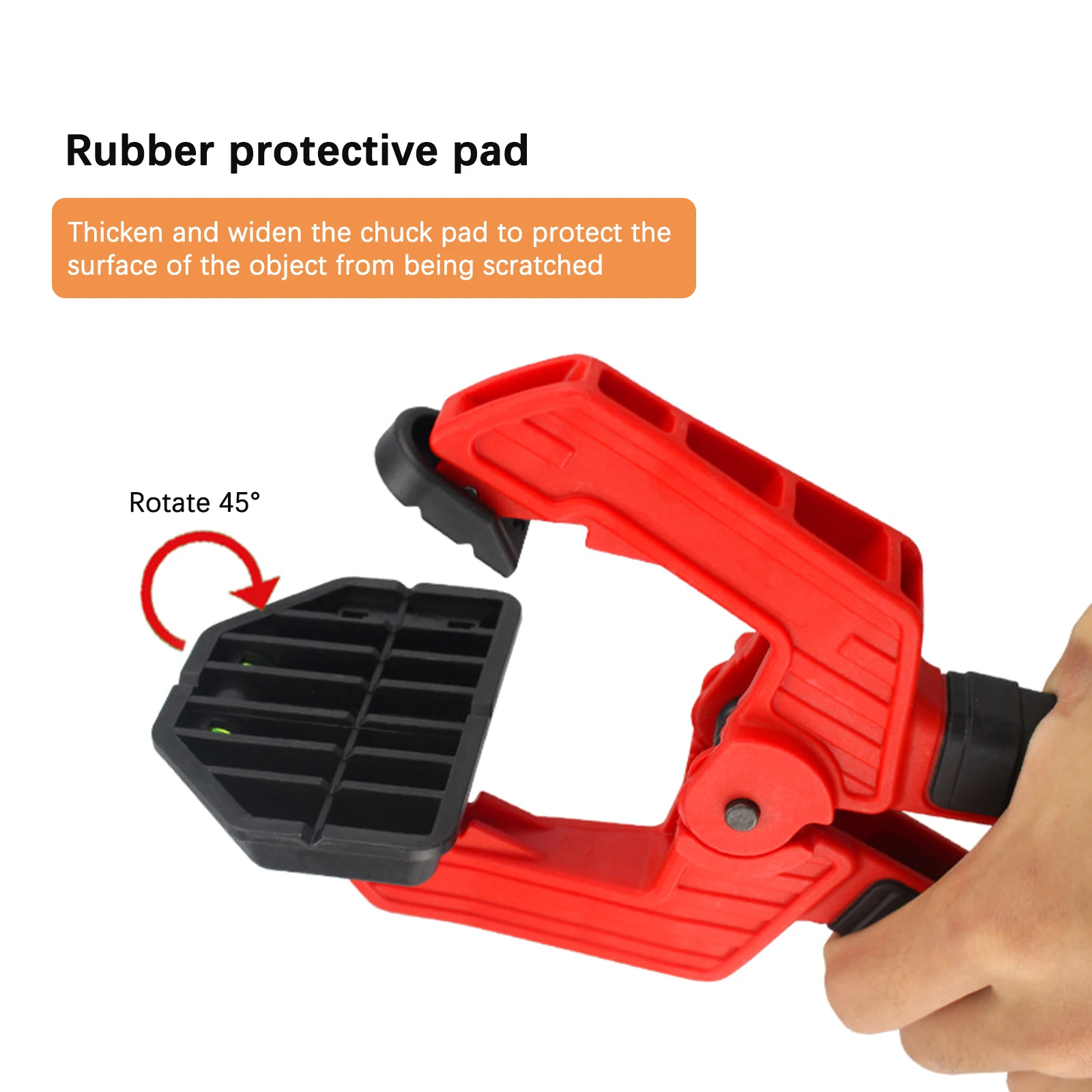 Abrazadera con instrumento de medición de nivel, herramientas de mano Rojas hechas de Material ABS, Clip de resorte de 200mm de longitud