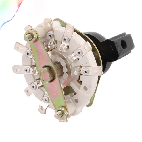 Imagen 2 del producto KCZ Selector de interruptor giratorio de canal de banda de 1 polo 6/7/8/9/10 posiciones con tapa