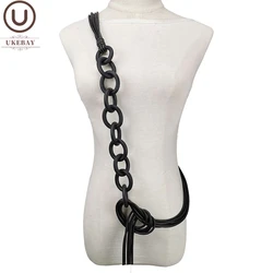 UKEBAY New Handmade Luxury Necklaces For Women Rubber Jewelry Black Statement Necklace Fashion Clothes Chain Gothic Accessories