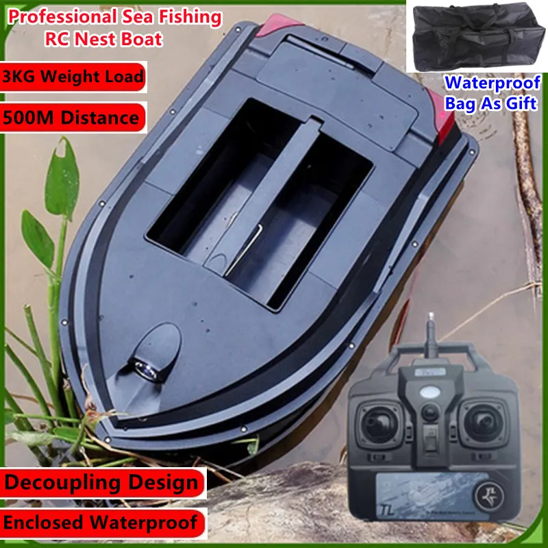 

Double Hopper Design Professional Remote Control Nest Boat 500M 3KG Load Yaw Correct Function EnClosed Waterproof RC Bait Boat