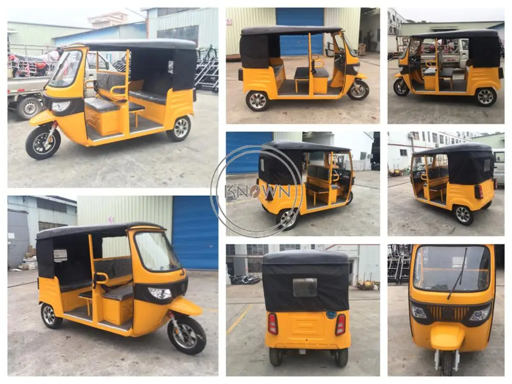 Tricycle électrique de passager pour adultes, scooter de mobilité à 3 roues, voiture Tuk Tuk avec panneau solaire
