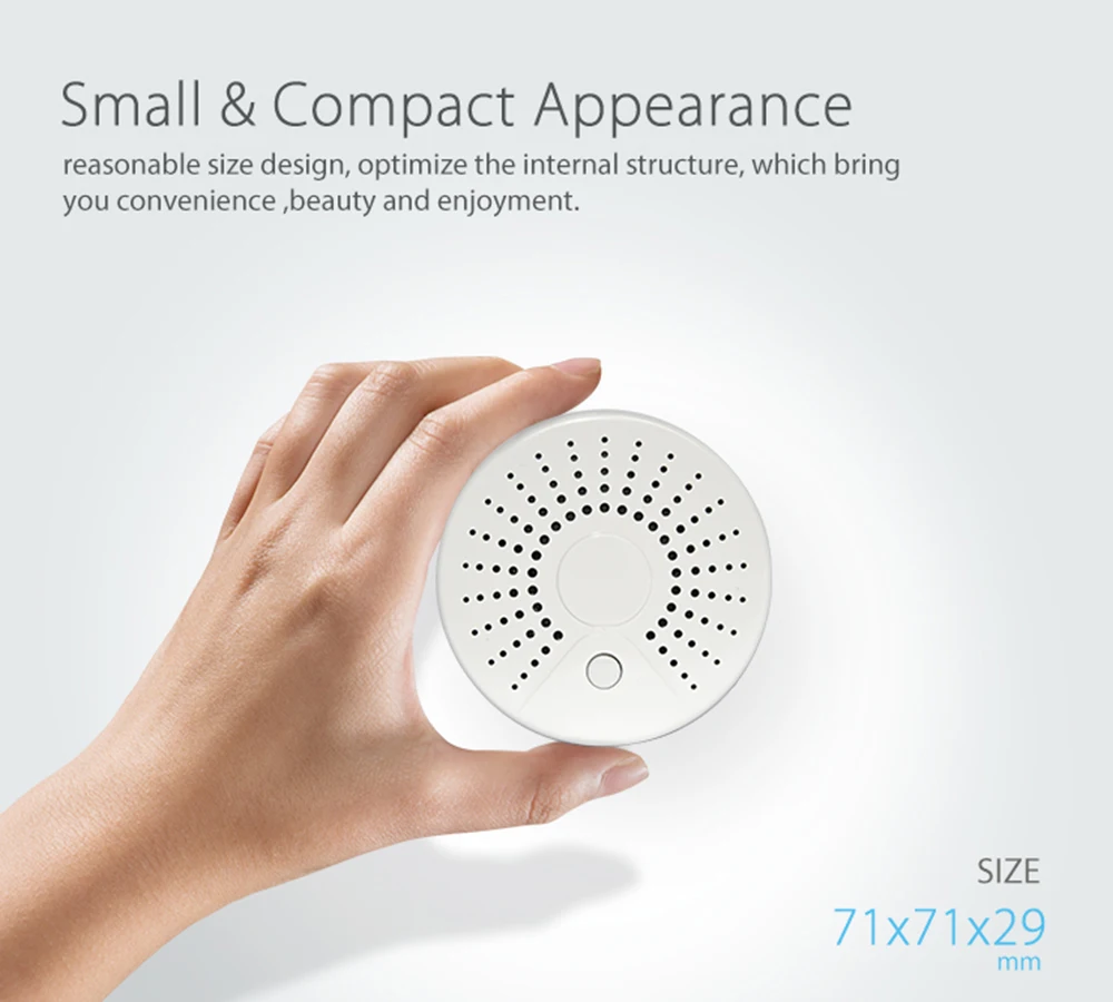 Tuya Smart Wifi Rookmelder Sensor Standalone Wireless Home Security Fire Alarm Met Google Home Alexa App Afstandsbediening