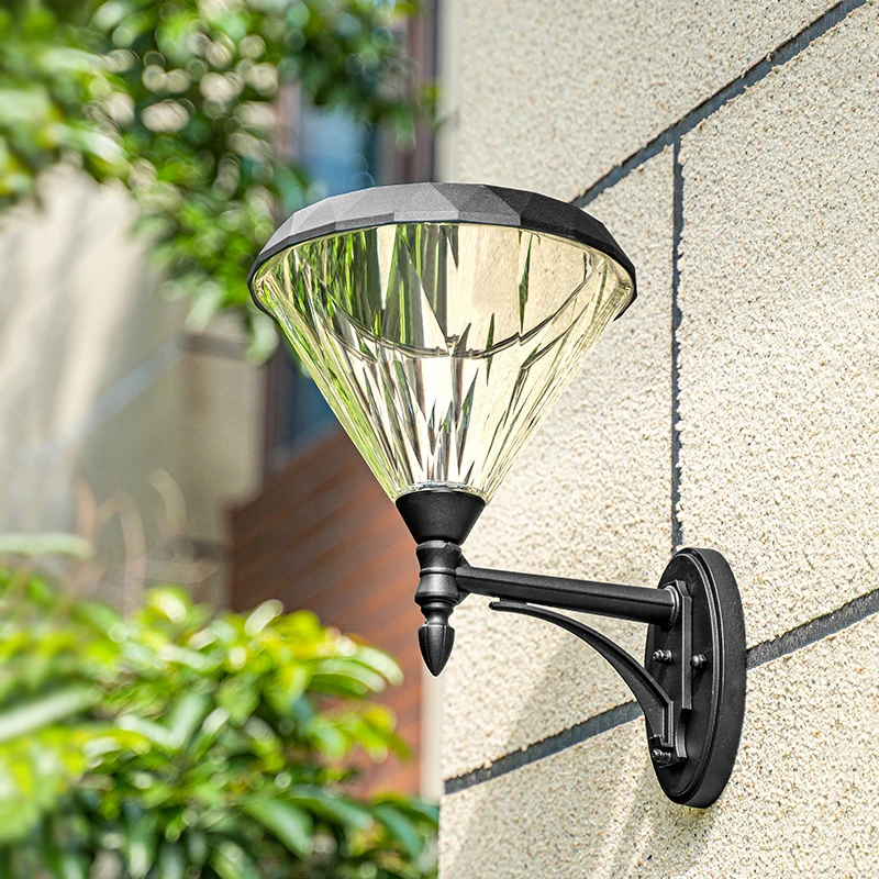 Solar Wall Light Outdoor Aluminum Waterproof Garden Light LED European Wall Light Outdoor Balcony