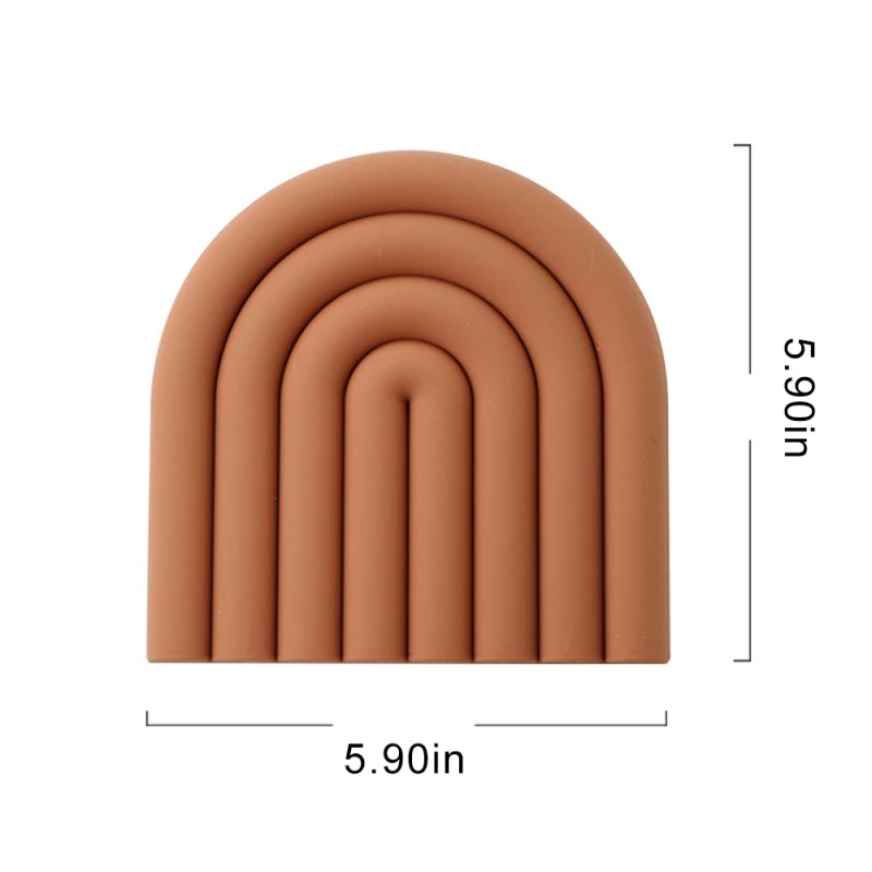 Styl skandynawski kształt tęczy silikonowa podkładka termoizolacyjna zastawa stołowa Stackable mata na kubki podstawki akcesoria do kuchni domowej