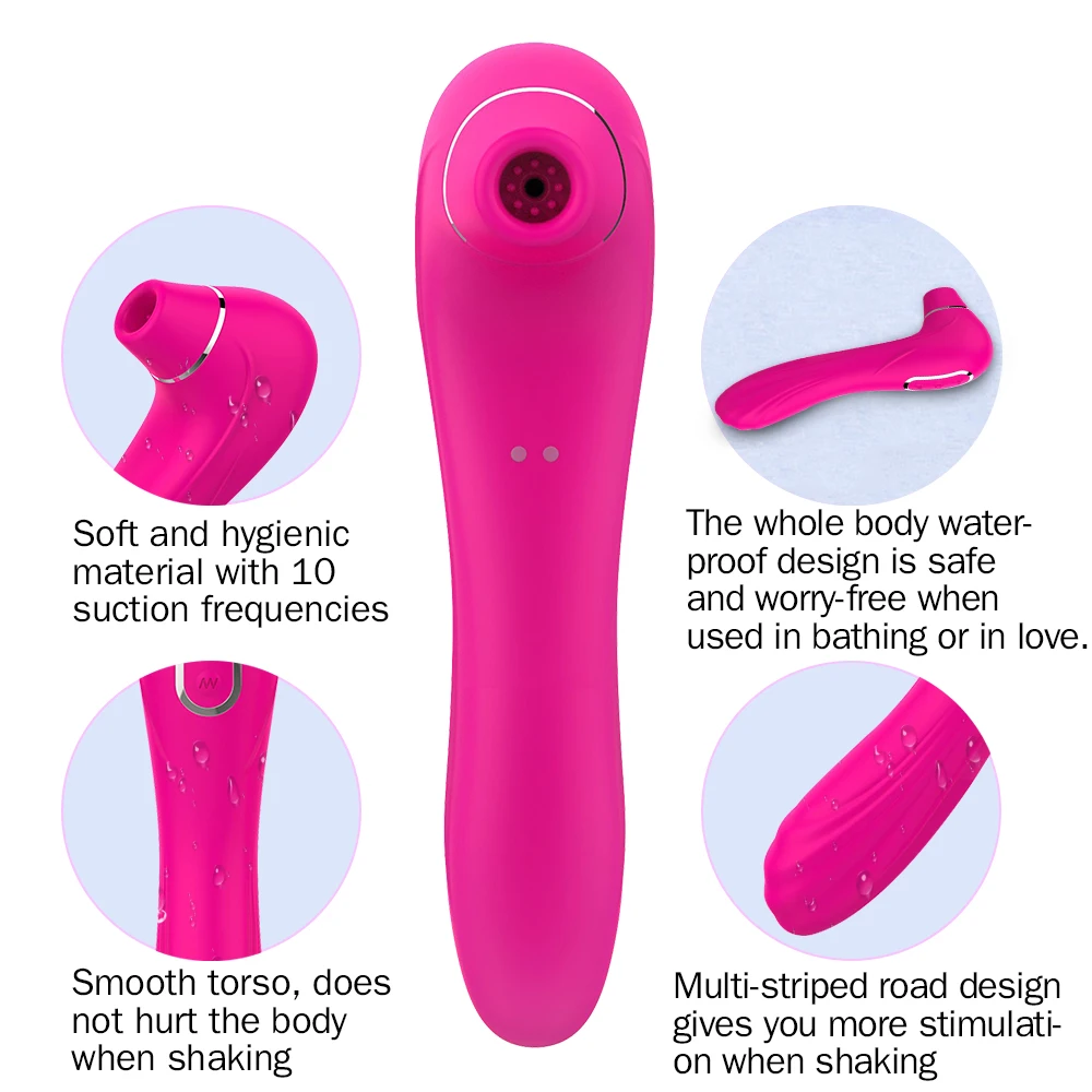 Sex Sucking Toys Vibrator Female Powerful Clitoris Sucker Blowjob Tongue Stimulator Nipple Vagina Pussy Pump for Women Adults 18